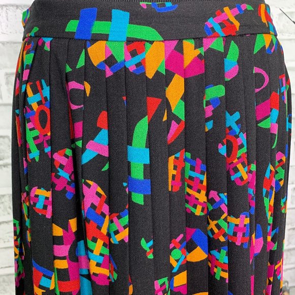 Vintage Dresses & Skirts - Vintage Doncaster Pleated Rainbow Circle Skirt